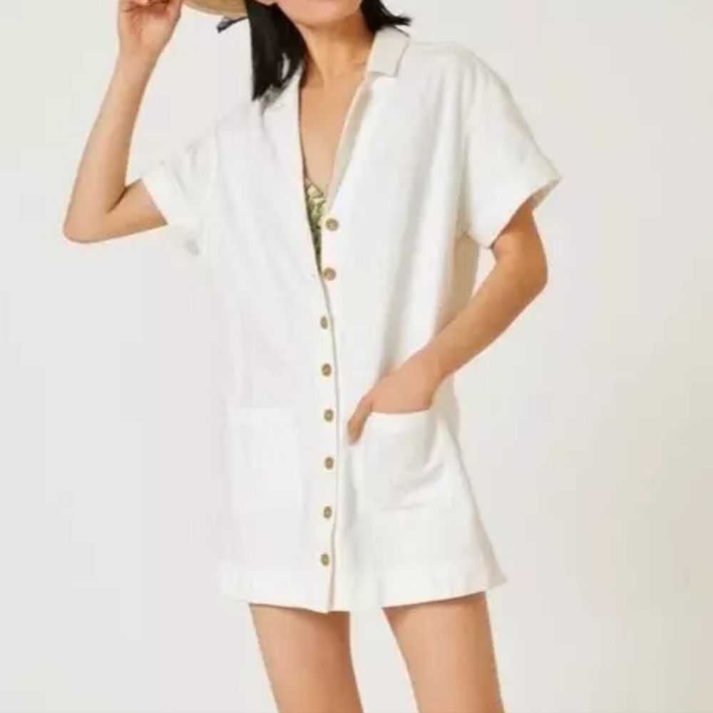 Pilcro Anthropologie Mini Button Down Shirt Dress
